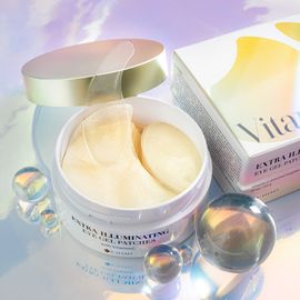 K-SECRET Extra Illuminating Eye Gel Patches 60pcs (Vitamin C) Brightening Dark Circle & Freckle Care 70mm Big Size _ Made in Korea